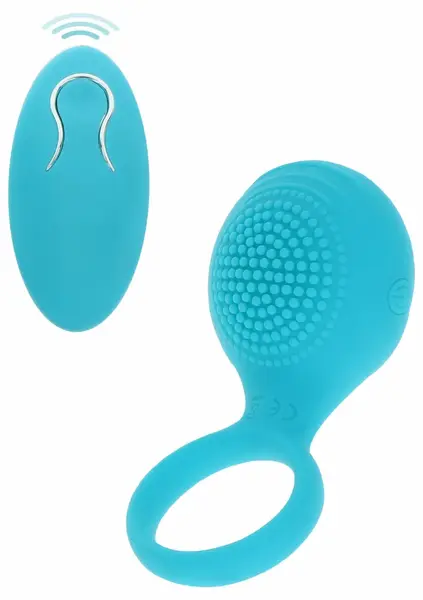 ToyJoy Tickle Brush C-Ring Vibrating Silicone Intimate System Black