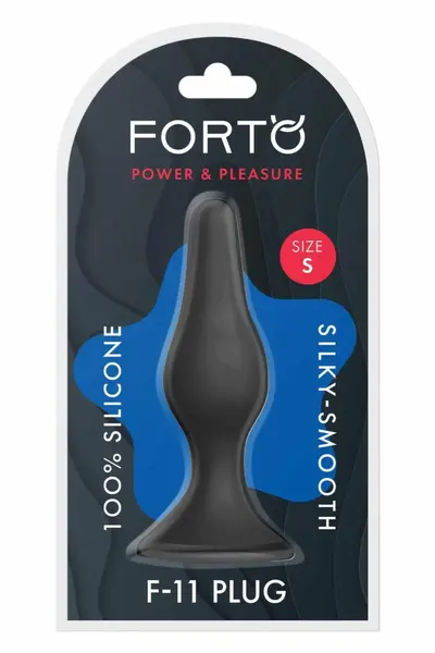 FORTO F-11 LUNGO Small Black Premium Silicone Model with Suction Base