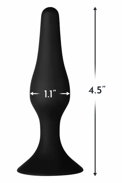 FORTO F-11 LUNGO Small Black Premium Silicone Model with Suction Base