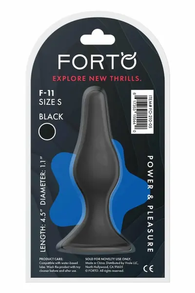 FORTO F-11 LUNGO Small Black Premium Silicone Model with Suction Base