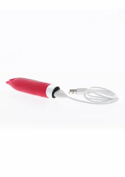 ToyJoy SMILE Light My Fire Vibrator USB Silicone Dual-Tip Pink 8713221821577