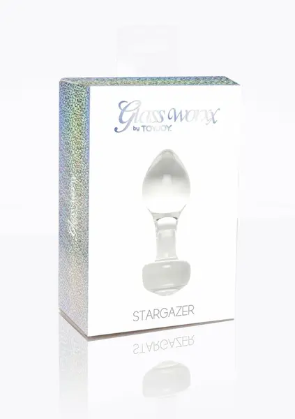 TOYJOY GLASS WORXX Stargazer Glass Plug Medium Clear