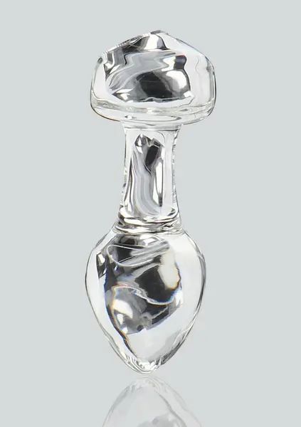 TOYJOY GLASS WORXX Stargazer Glass Plug Medium Clear