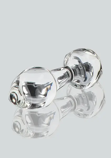 TOYJOY GLASS WORXX Stargazer Glass Plug Medium Clear