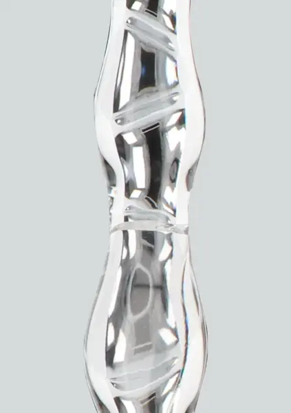 TOYJOY GLASS WORXX Sparkle Wand - Glass Intimate Massager, Wavy Design