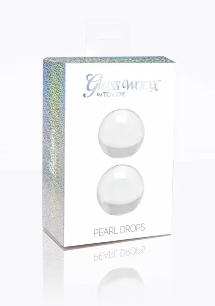 TOYJOY GLASS WORXX Pearl Drops Weighted Kegel Training Balls Glass