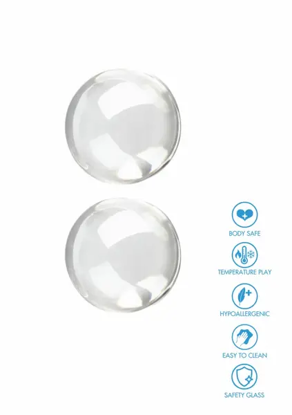 TOYJOY GLASS WORXX Pearl Drops Weighted Kegel Training Balls Glass