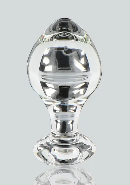 TOYJOY GLASS WORXX Brilliant Anal Star Glass Plug, Bulbous Tip, Clear