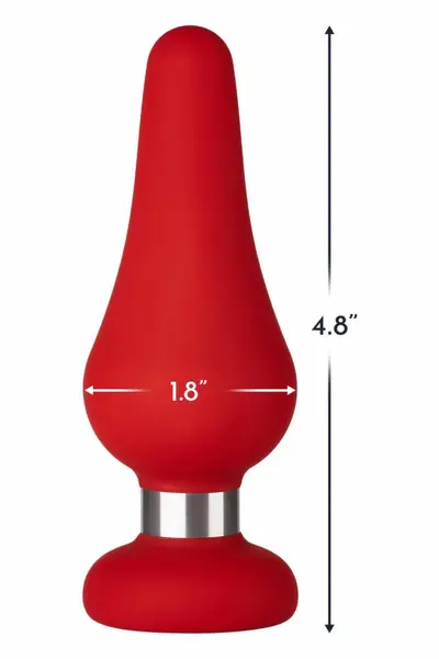 FORTO F-21 Tear Drop Large Intimate Plug Red Premium Silicone