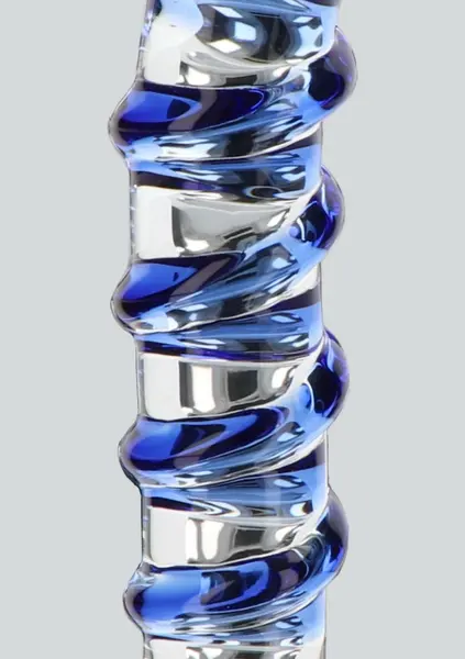 TOYJOY GLASS WORXX G-Spot Gemstone Curved Glass Intimate Device Blue