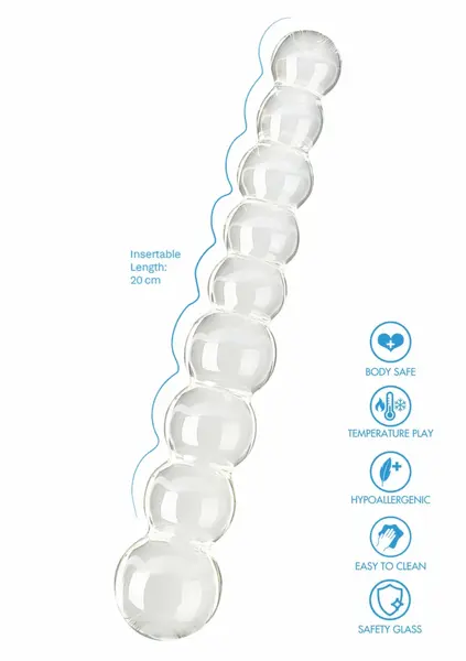 TOYJOY GLASS WORXX Dual-Use Frozen Fountain Glass Massager 18 cm