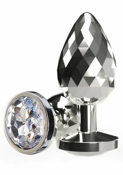 Disco Diamond алуминиев анален разширител с кристал, сребрист, голям