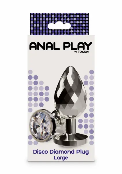 Disco Diamond алуминиев анален разширител с кристал, сребрист, голям