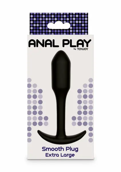 ToyJoy Smooth Anal Plug XLarge Silicone Body-Safe 13.7cm Black