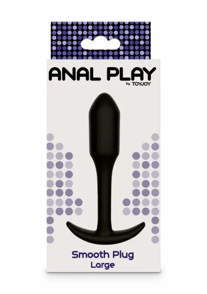 ToyJoy Smooth Plug Large Silicone Anal Model 12.2 cm Black