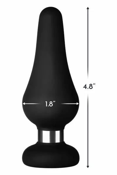 FORTO F-21 Tear Drop Large Black Premium Silicone Plug