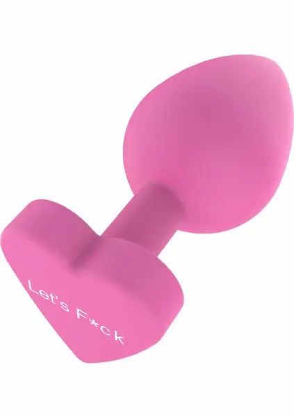 ToyJoy Booty Sweethearts Silicone Plug Heart Base Let's F*ck Black