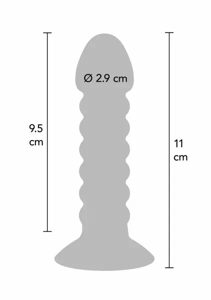 ToyJoy Vibrating Anal Plug Medium Silicone 11cm - Multispeed System