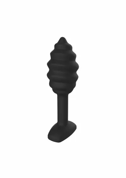 ToyJoy Swirl Plug Black 9.2 cm - Textured Silicone Anal Model
