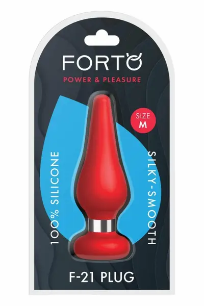 FORTO F-21 Tear Drop Medium Red Premium Silicone Plug