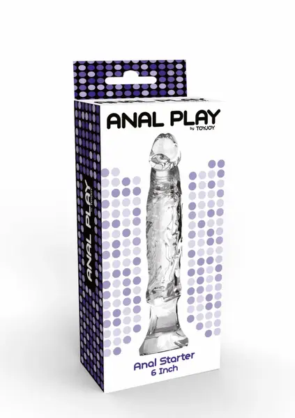 Anal Starter гъвкав силиконов анален разширител за начинаещи, черен, 16 см