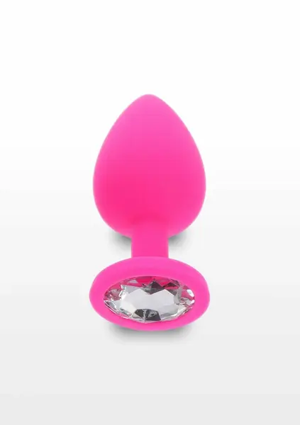 TOYJOY Diamond Booty Jewel Large Silicone Plug with Gemstone Accent