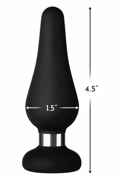 FORTO F-21 Tear Drop Medium Black Premium Silicone Plug