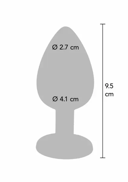TOYJOY Starlight Booty Jewel Large Aluminum Plug with Gem Accent