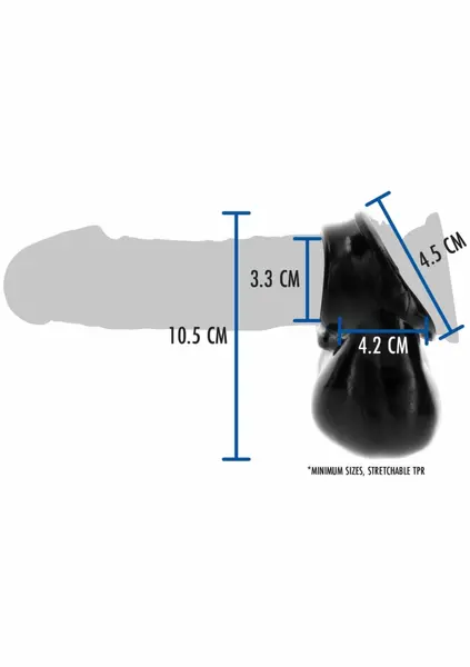 TOYJOY Manpower Ring System with Scrotum Support TPR Transparent