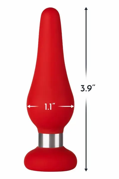 FORTO F-21 Tear Drop Small Red Premium Silicone Plug