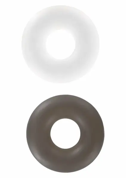 ToyJoy Stud Rings 2 pcs Adjustable Silicone Support Set Black