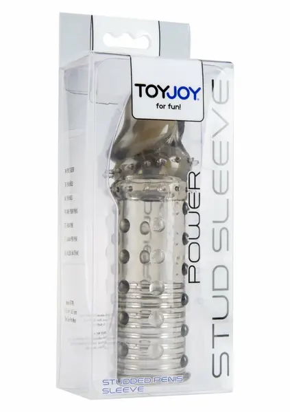TOYJOY Power Stud Sleeve Transparent TPE Anatomical Extension 1-Size