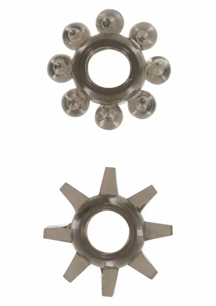 TOYJOY Power Stretchy Rings Set 2 pcs Flexible TPE Black