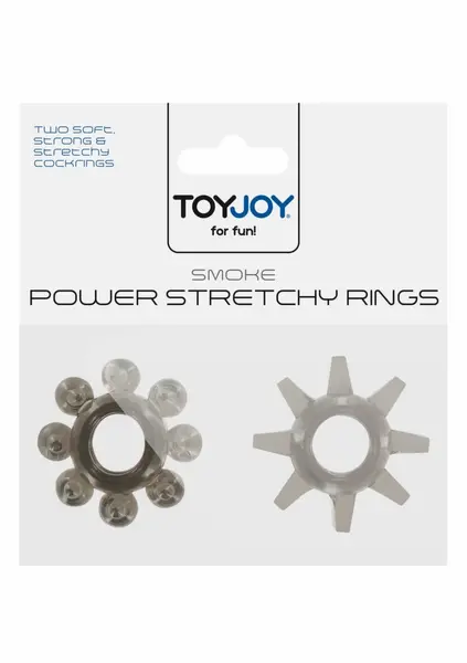 TOYJOY Power Stretchy Rings Set 2 pcs Flexible TPE Black