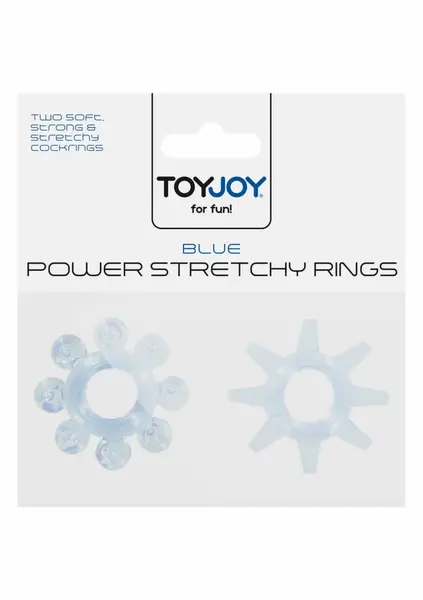 TOYJOY Power Stretchy Rings Set 2 pcs TPE Flexible Waterproof Black