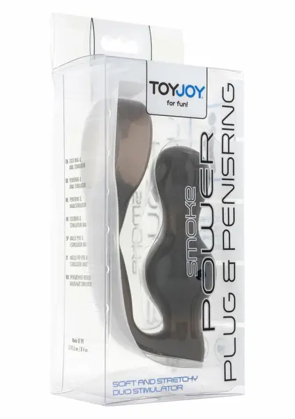 TOYJOY Power Plug & Ring Set Flexible TPE Waterproof Black