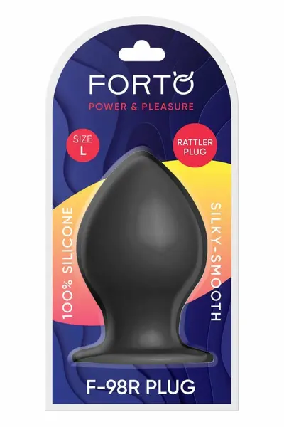 FORTO F-98R Rattler Cone Large Black Premium Silicone Plug