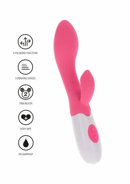 ToyJoy Funky Lover Vibrator Silicone Intimate Device Pink 7 Modes