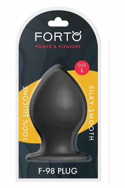 FORTO F-98 Cone Large Black Premium Silicone Plug with Suction Base