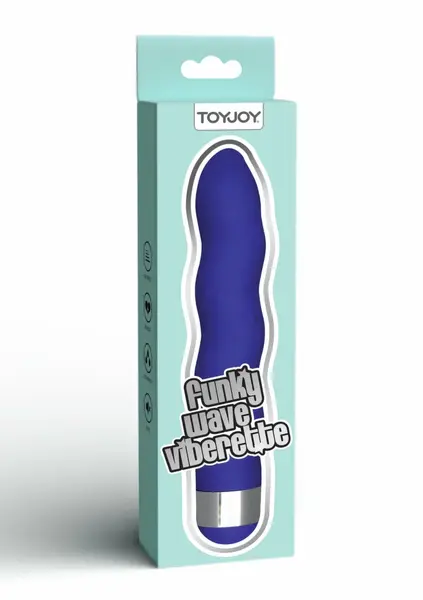 ToyJoy Funky Wave Vibrette Vibrator - Wavy Shape, Waterproof, ABS, Pink