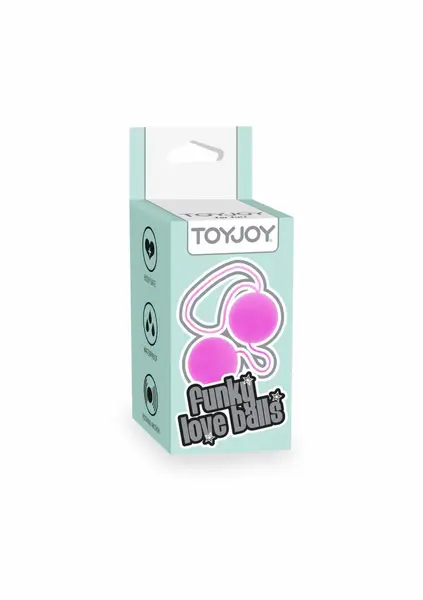 ToyJoy Funky Love Balls Vibrant Silicone Duo Sphere Pink 8713221328281