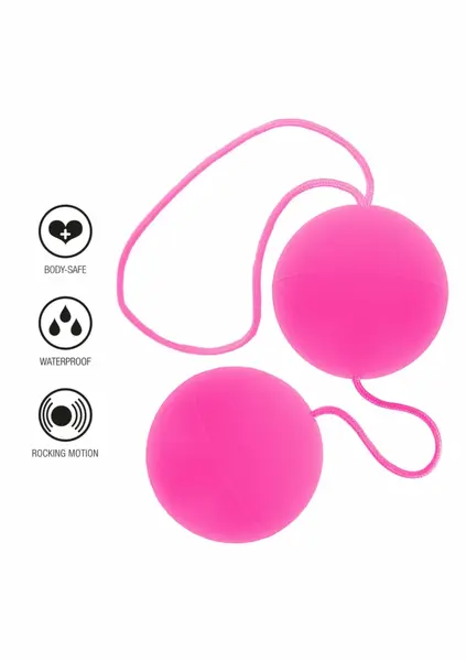 ToyJoy Funky Love Balls Vibrant Silicone Duo Sphere Pink 8713221328281