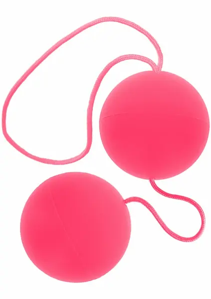 ToyJoy Funky Love Balls Silicone Weighted Intimate Trainer Pink 8713221328250