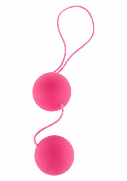 ToyJoy Funky Love Balls Silicone Weighted Intimate Trainer Pink 8713221328250