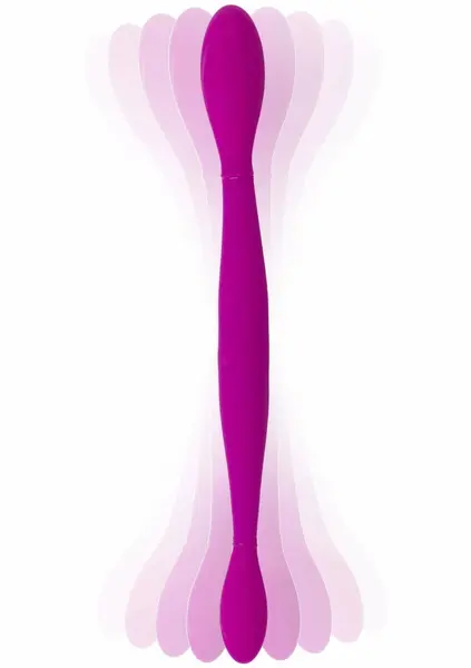 TOYJOY Infinity Double Flexible Silicone Intimate Device, USB, Purple