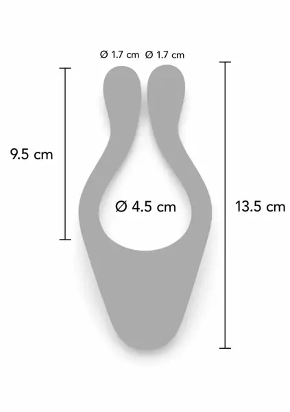 TOYJOY Icon 2 Superb Couples Massager Remote Control Silicone Blue