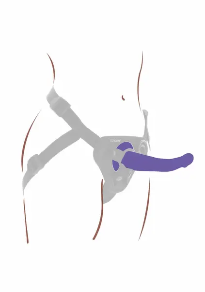 ToyJoy Get Real Harness Dong Silicone M - Anatomical Silicone Attachment