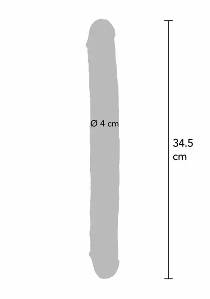 TOYJOY Get Real Clear Double Dong TPE 34.5 cm Transparent Model