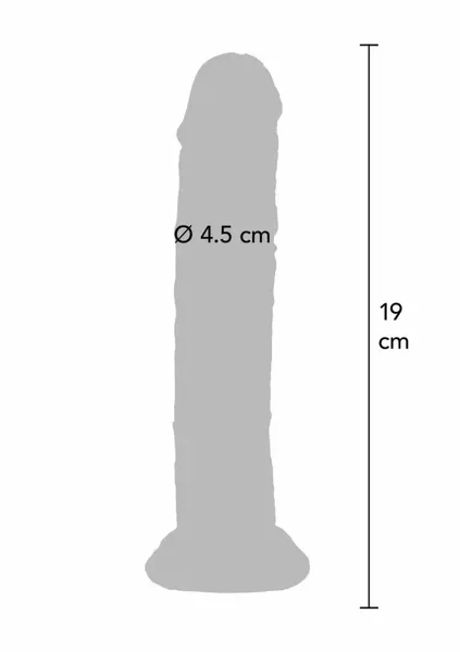 TOYJOY Get Real Clear Dong TPE 19 cm Transparent Model