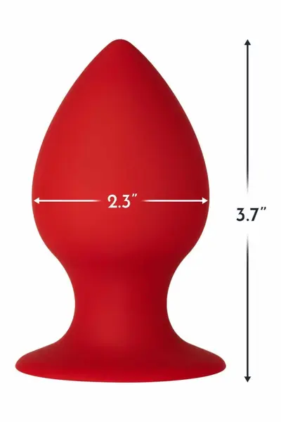 FORTO F-98 Cone Medium Red Premium Silicone Plug with Suction Base
